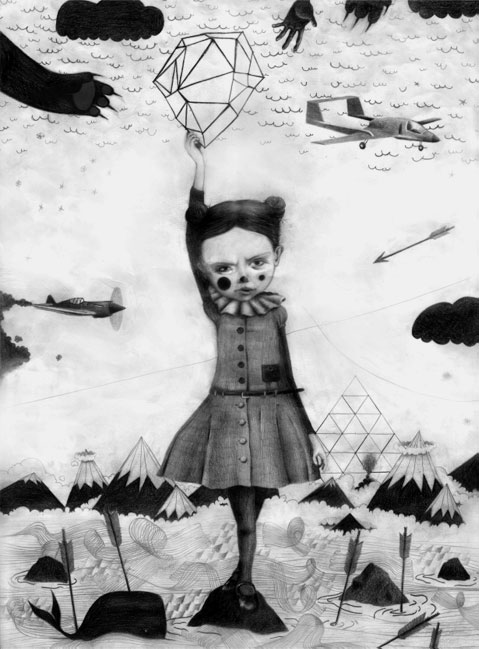 The Diamond - Graphite and watercolor, 2008
